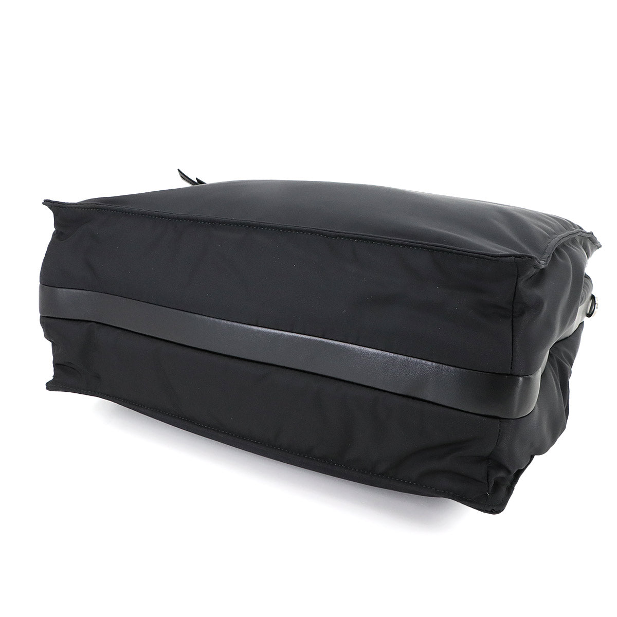 2way Tote Shoulder Bag Nylon Leather Black 2VG076 Purse