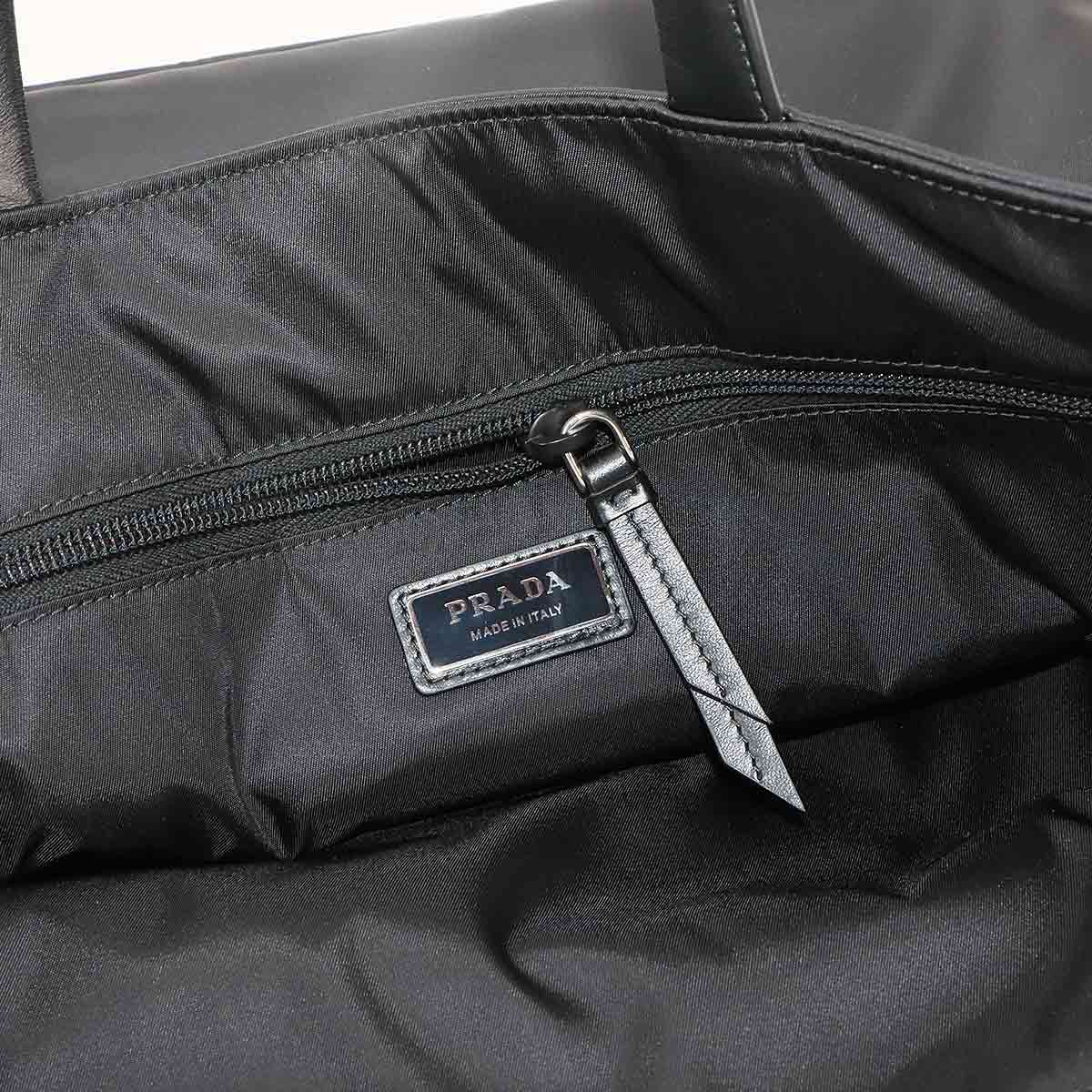 2way Tote Shoulder Bag Nylon Leather Black 2VG076 Purse