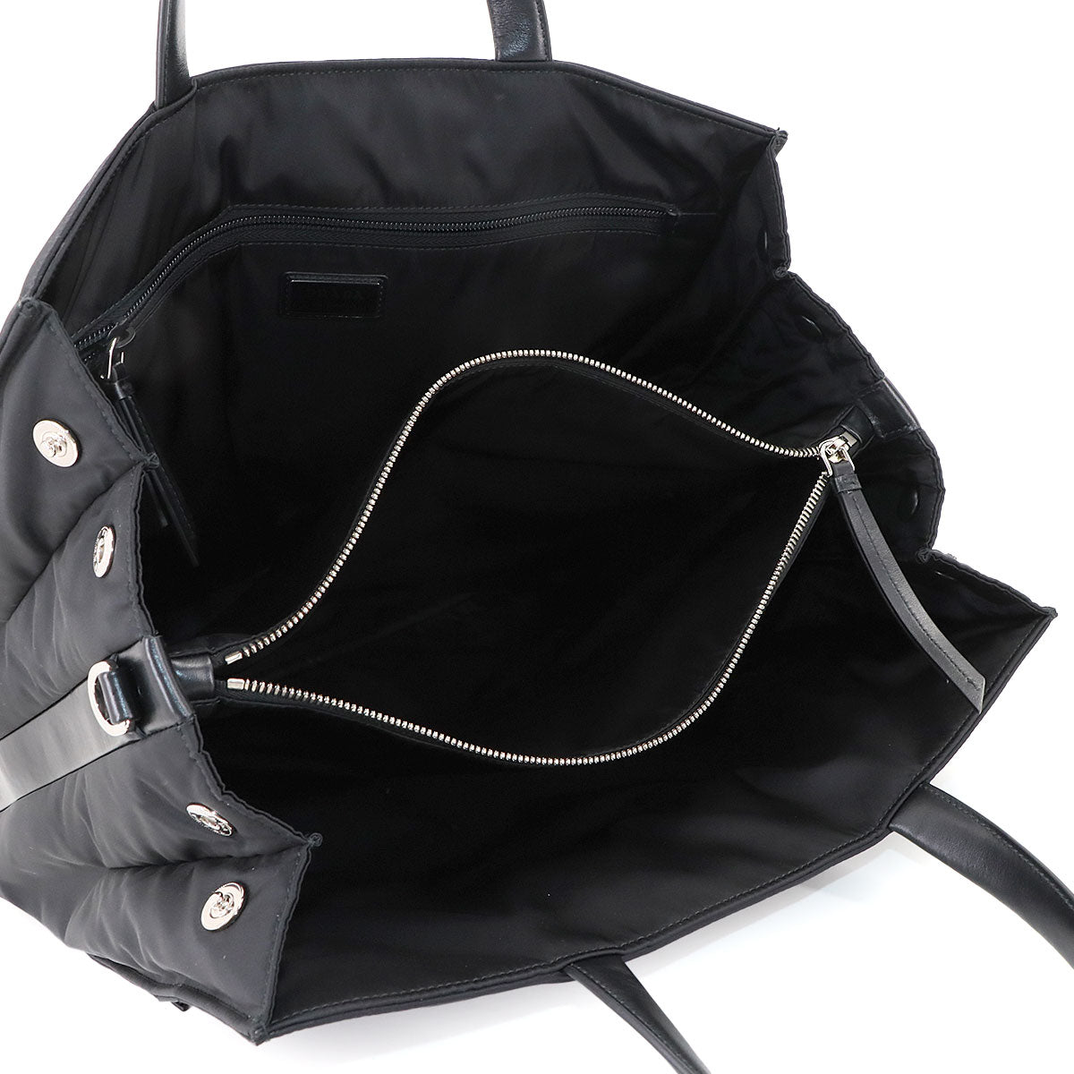 2way Tote Shoulder Bag Nylon Leather Black 2VG076 Purse