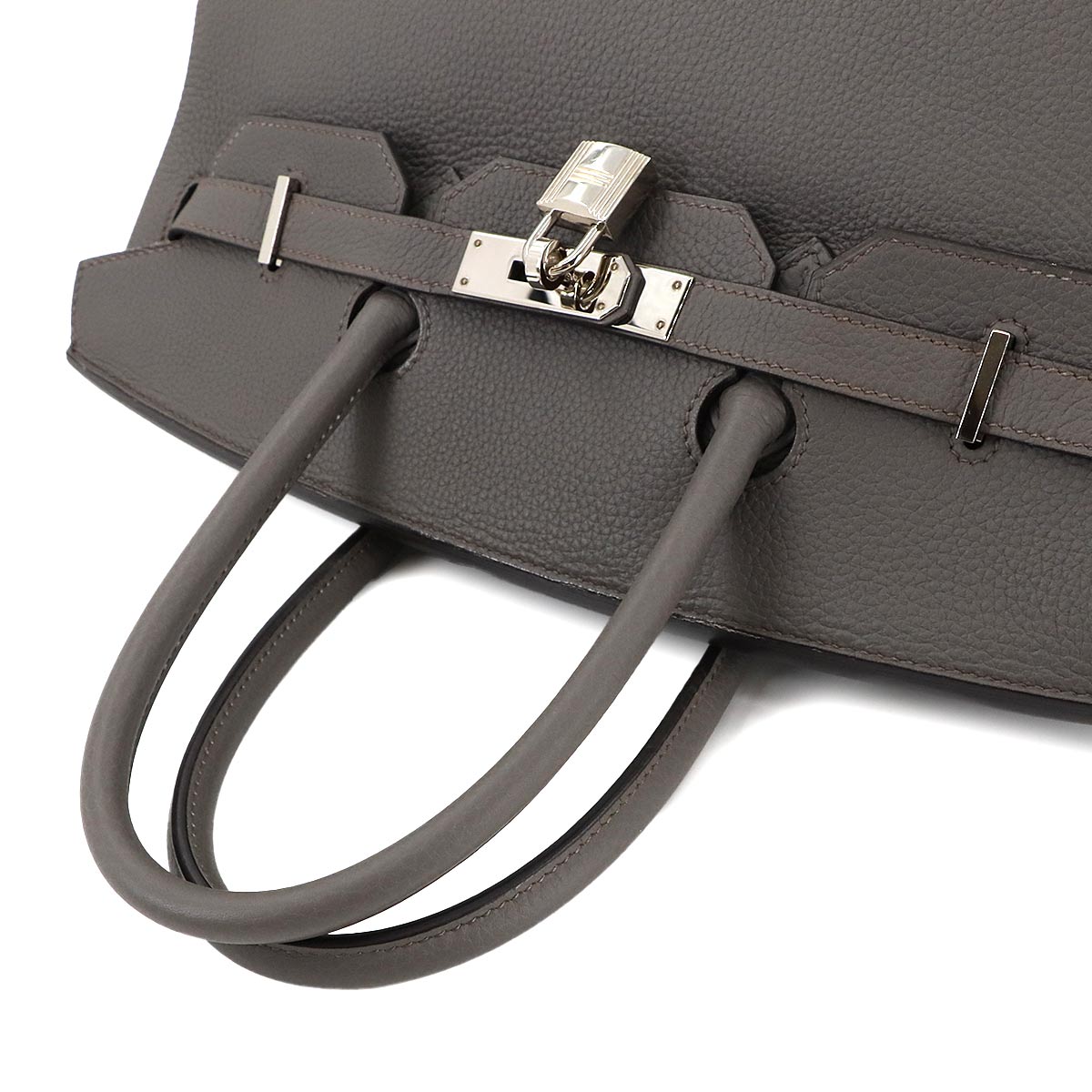 Birkin 35 Togo Etain Hand Bag Grey Purse