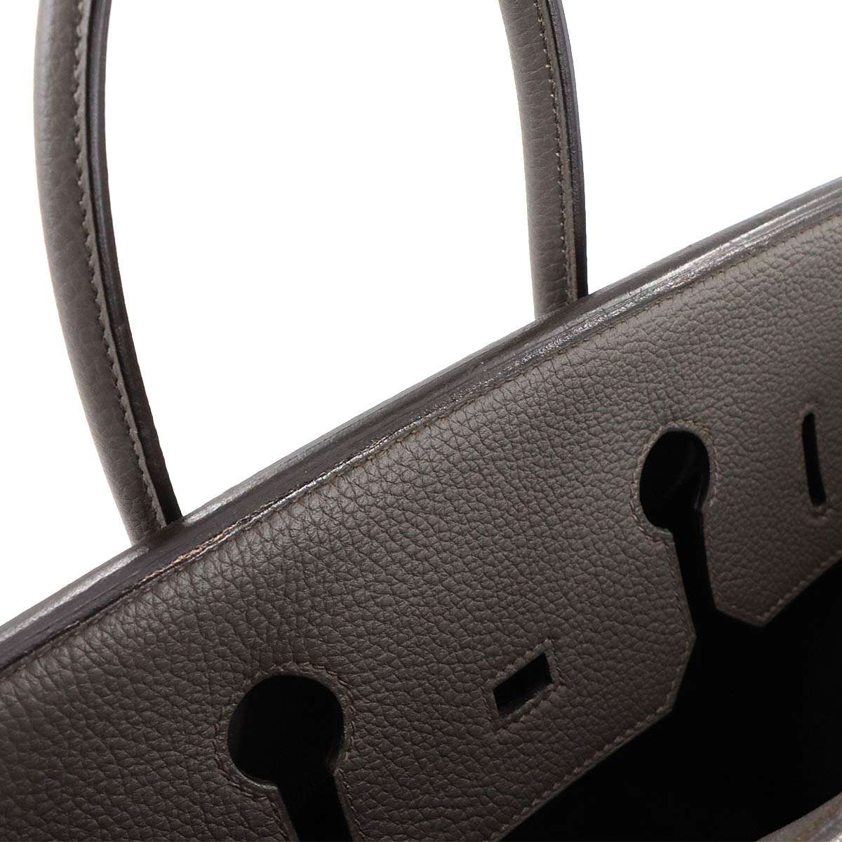 Birkin 35 Togo Etain Hand Bag Grey Purse