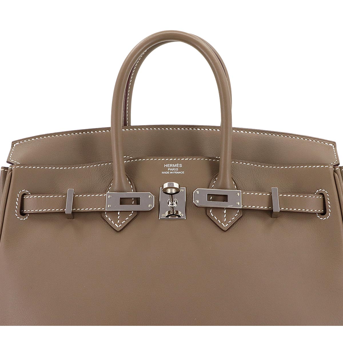 Birkin 25 Hand Bag Swift Etoupe Purse