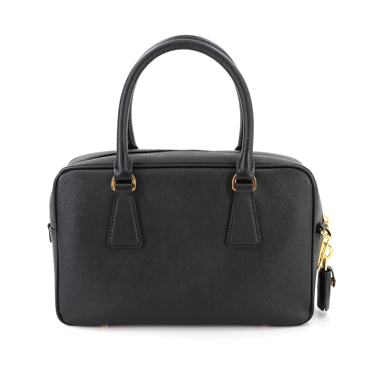 2way Hand Shoulder Bag Saffiano leather Black 1BB113 Purse