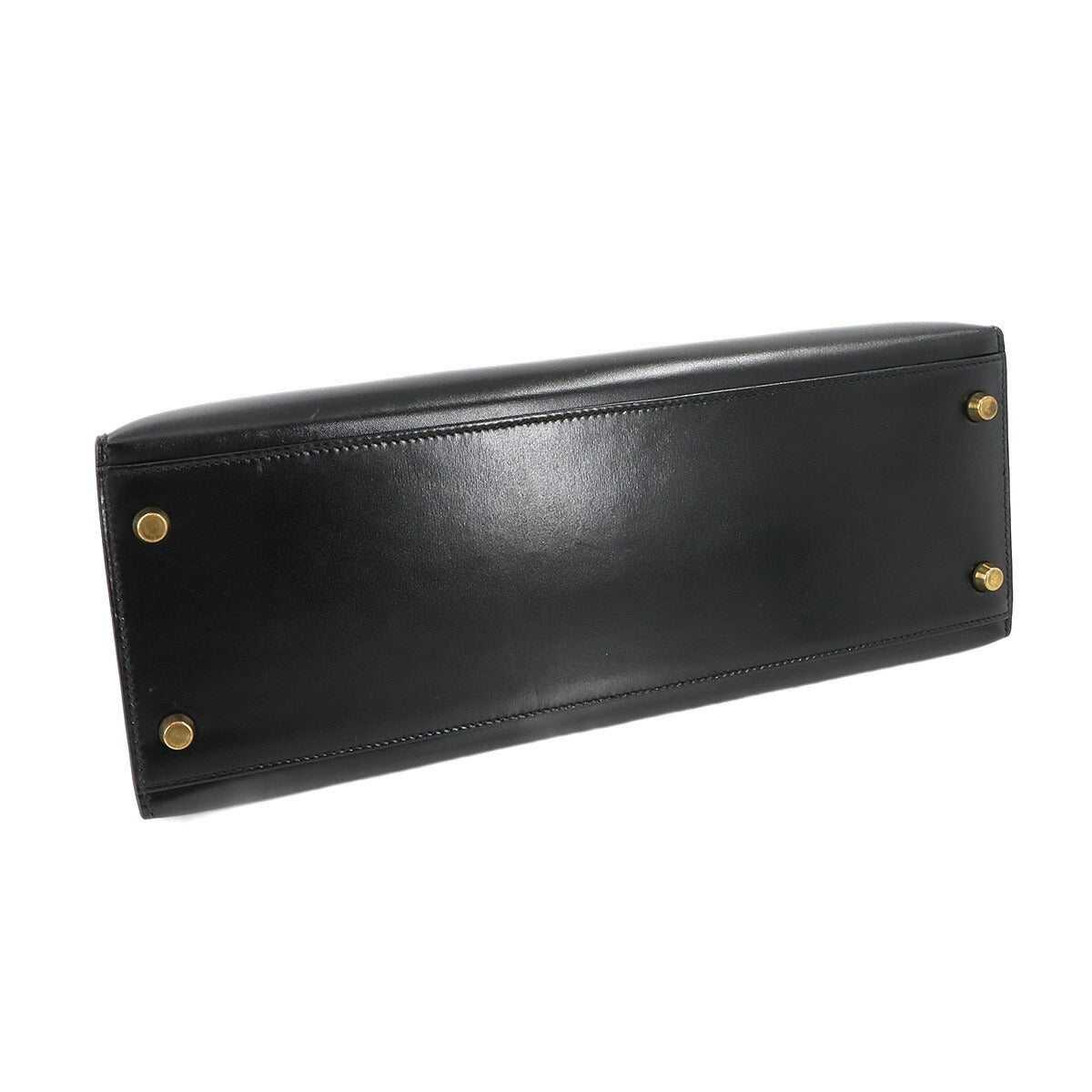 Kelly 32 Box calf Black 2way Hand Shoulder Bag Purse