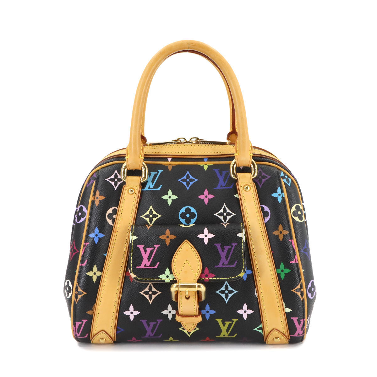 LOUIS VUITTON Monogram Multi Color Priscilla Hand Bag Noir M40097