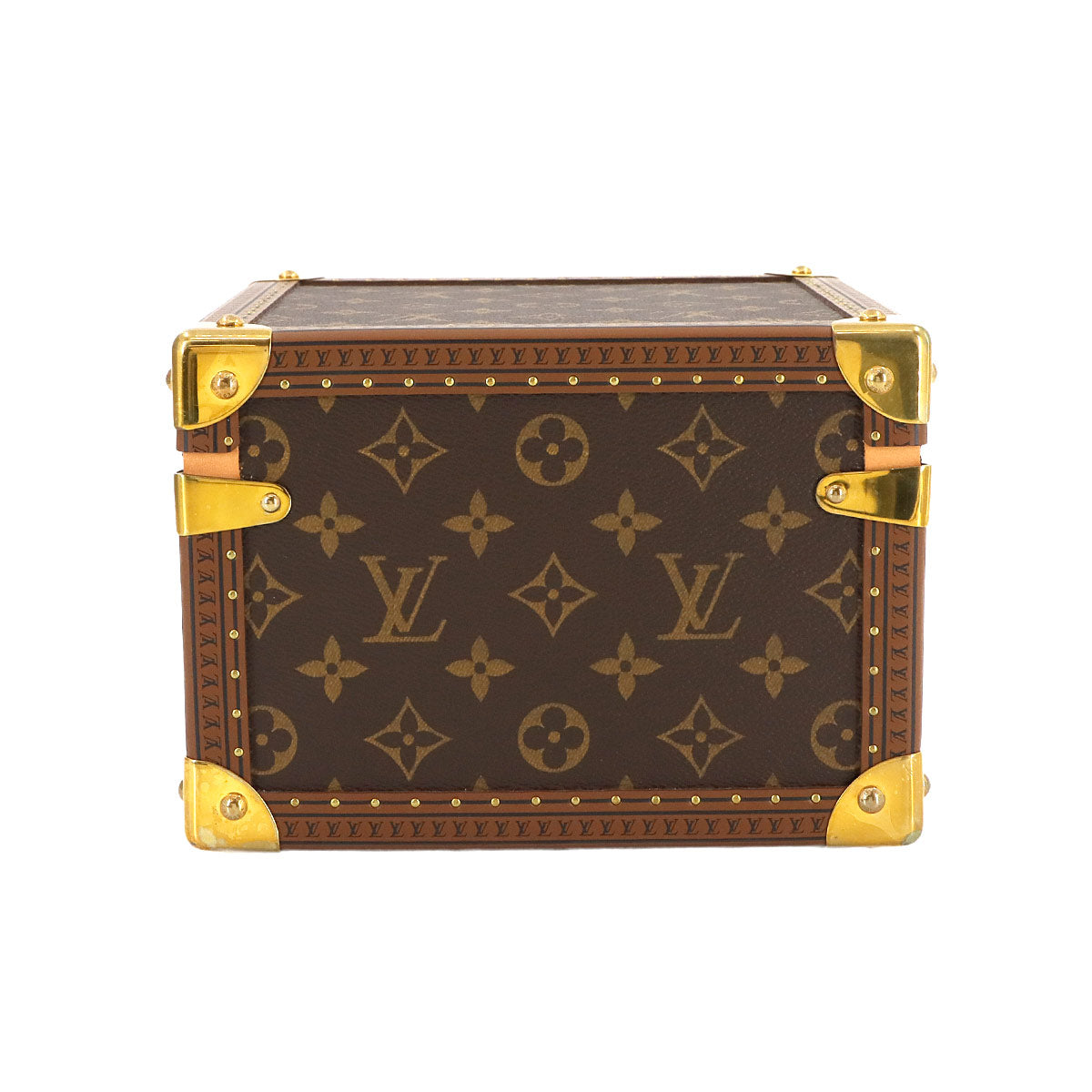LOUIS VUITTON Monogram Malle Cabine Antique Trunk Brown