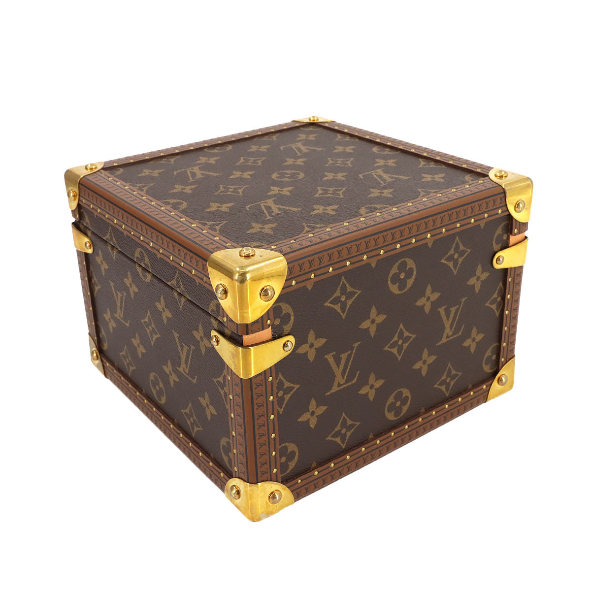 LOUIS VUITTON Monogram Malle Cabine Antique Trunk Brown