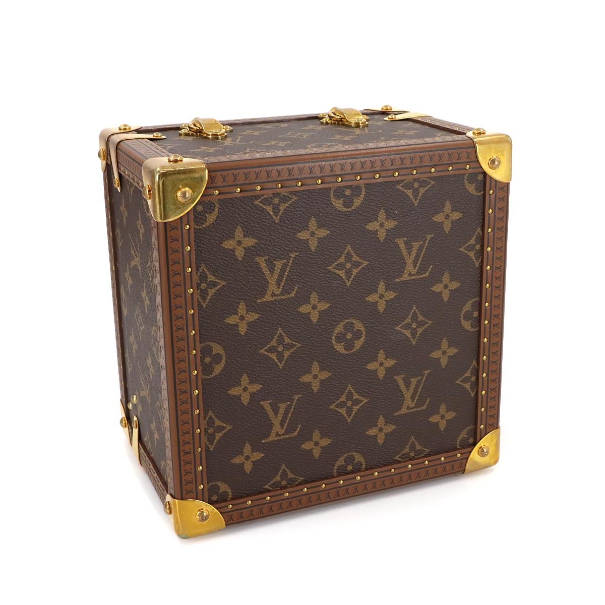 LOUIS VUITTON Monogram Malle Cabine Antique Trunk Brown