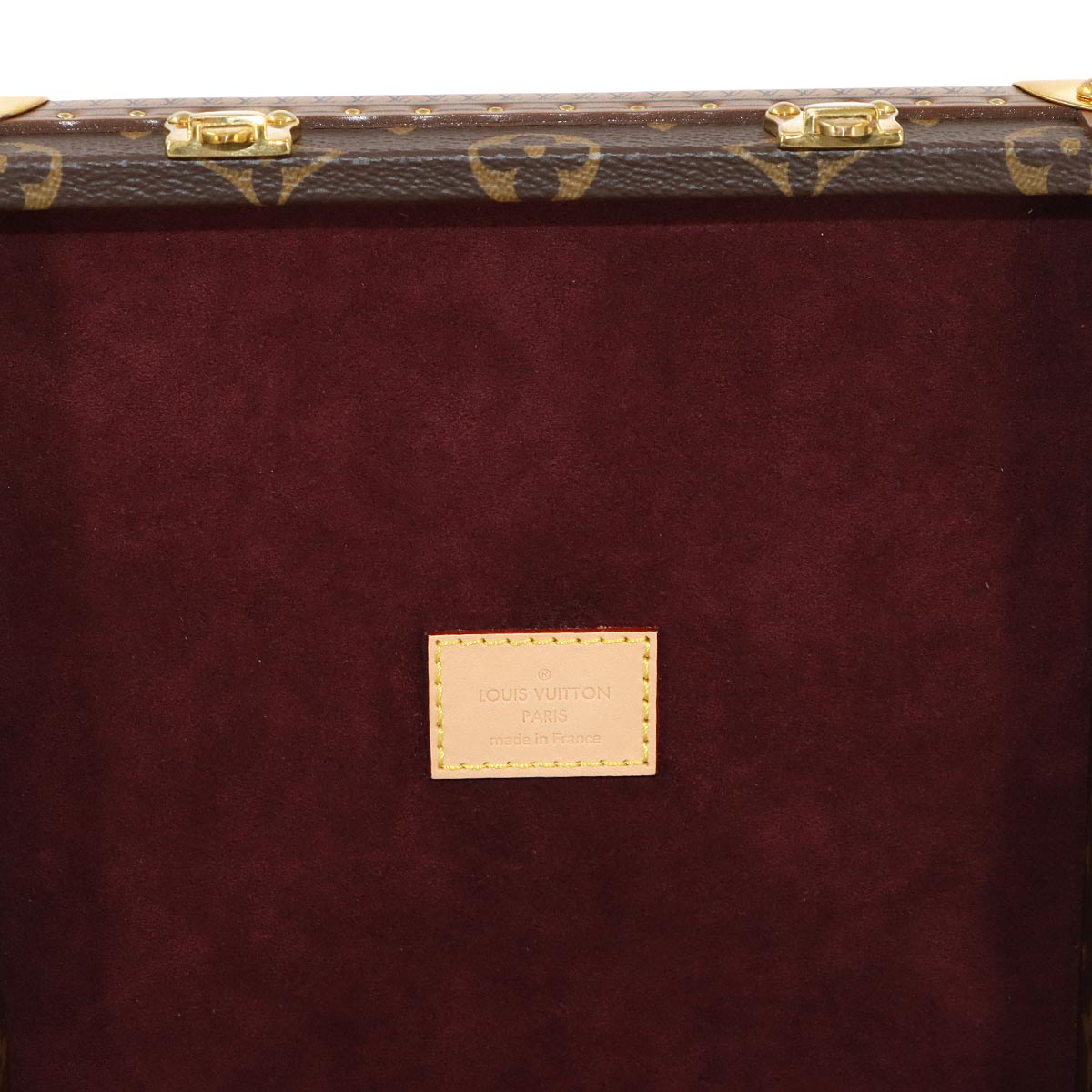 LOUIS VUITTON Monogram Malle Cabine Antique Trunk Brown