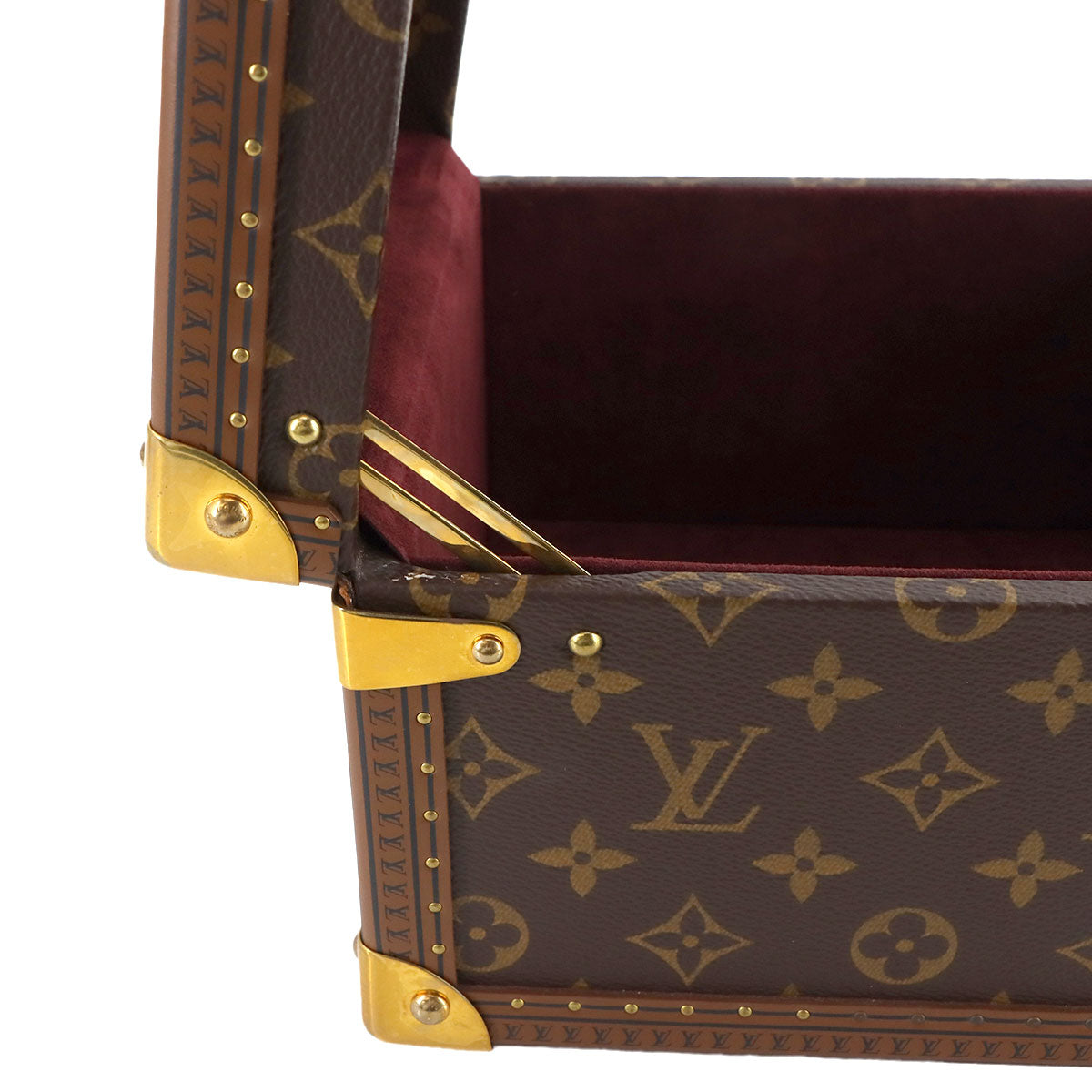 LOUIS VUITTON Monogram Malle Cabine Antique Trunk Brown