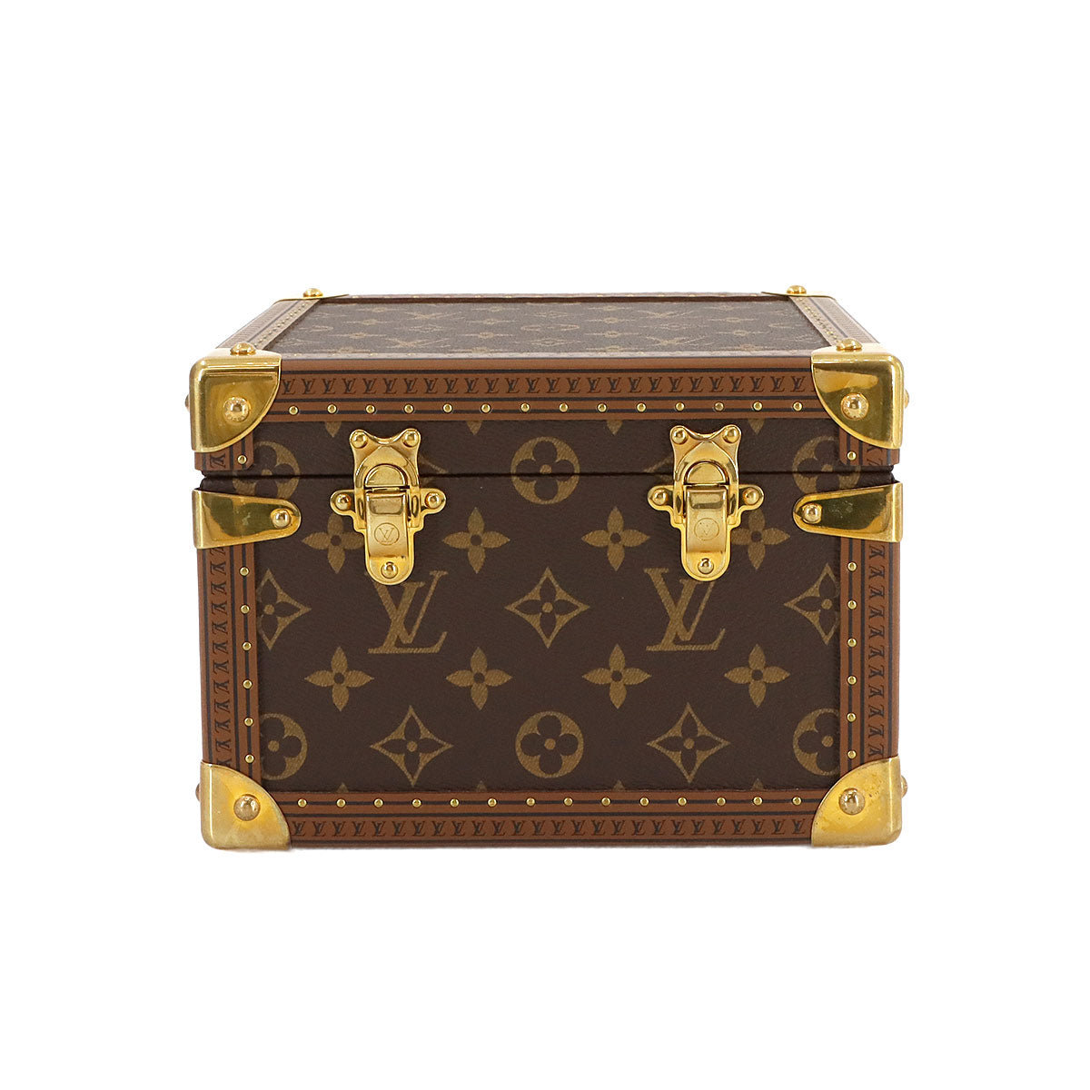 LOUIS VUITTON Monogram Malle Cabine Antique Trunk Brown