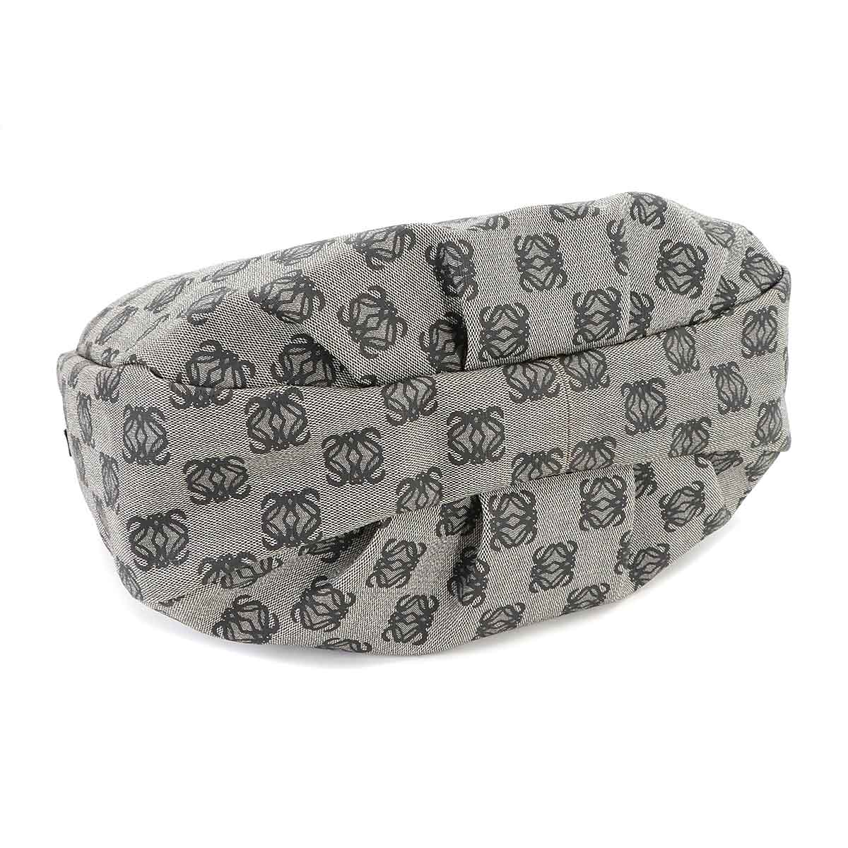Anagram Shouder Bag PVC Leather Grey Black Purse