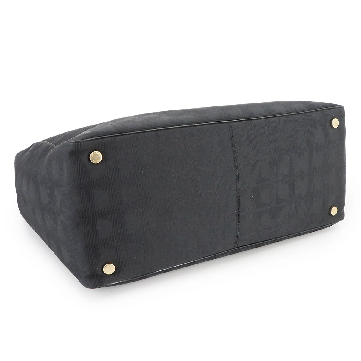 New Travel Line Tote MM Bag Nylon Jacquard Leather Black A15991