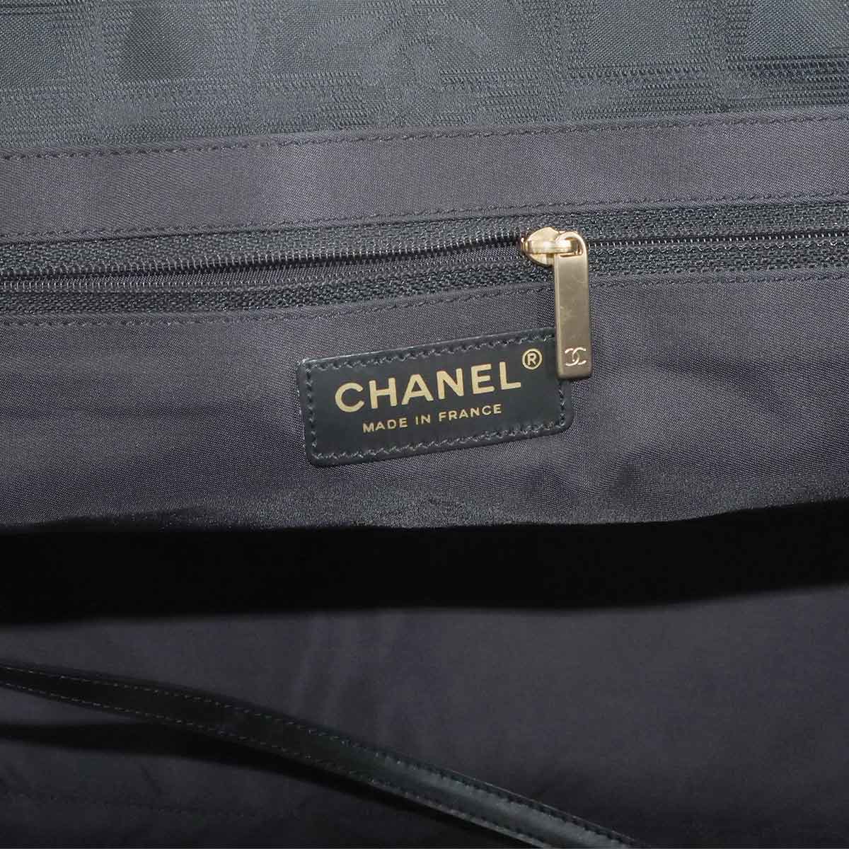 New Travel Line Tote MM Bag Nylon Jacquard Leather Black A15991