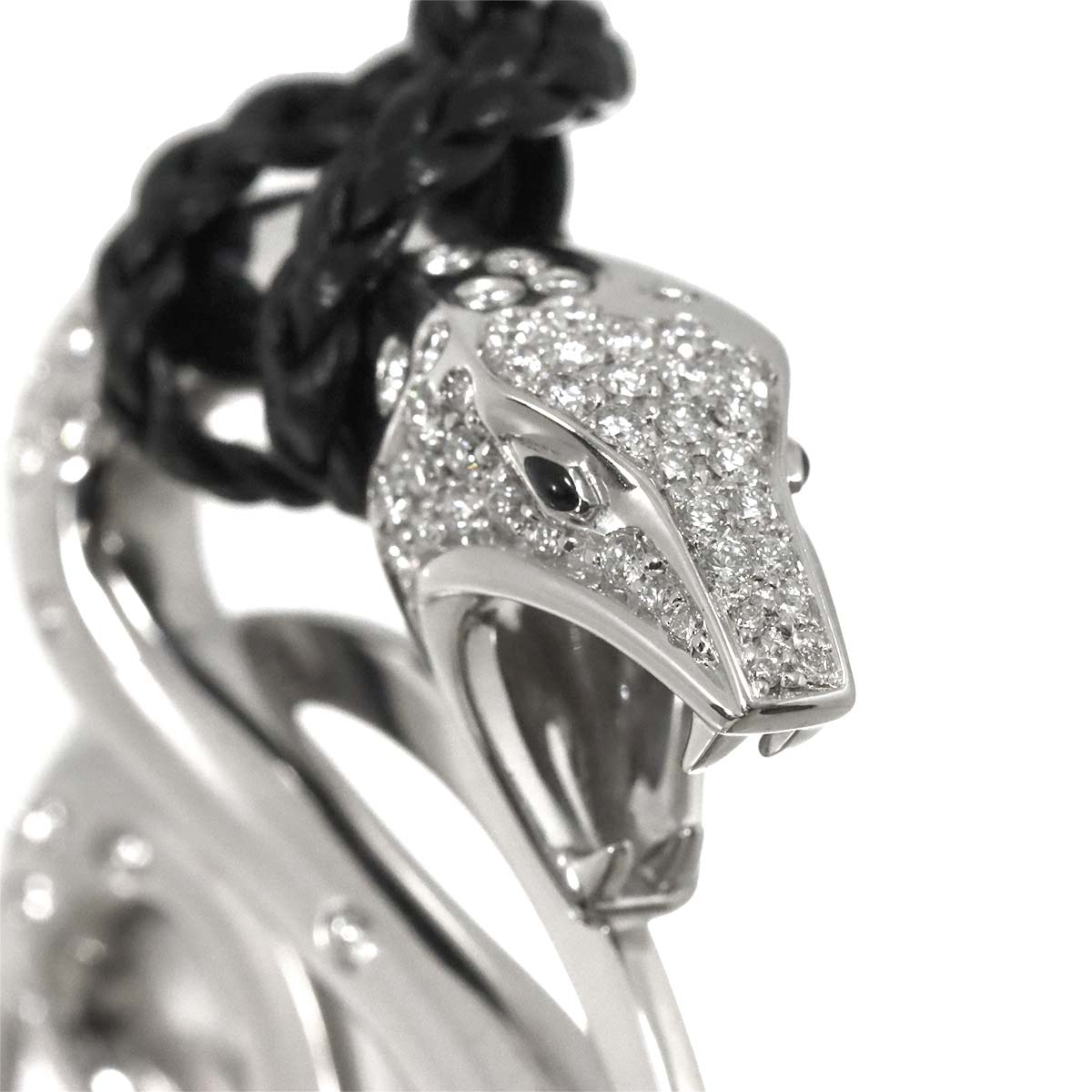 Diamond Onyx Necklace 18K WG 750