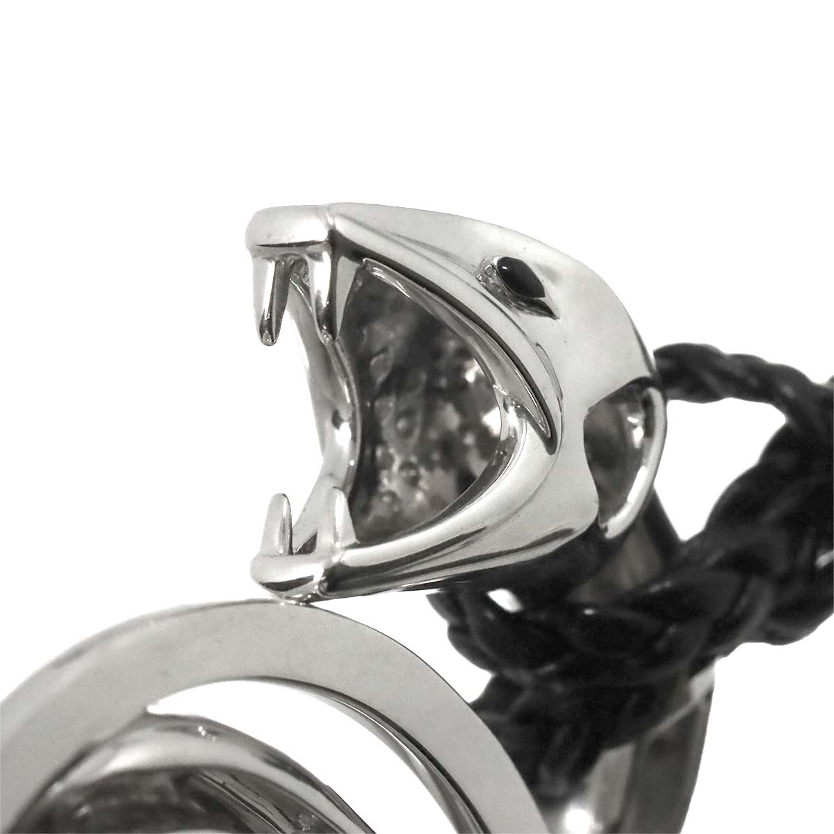 Diamond Onyx Necklace 18K WG 750