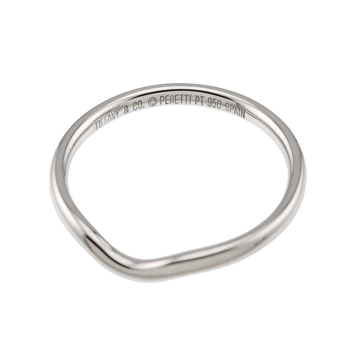 Curved Band Ring Pt Platinum size7.75-8(US)