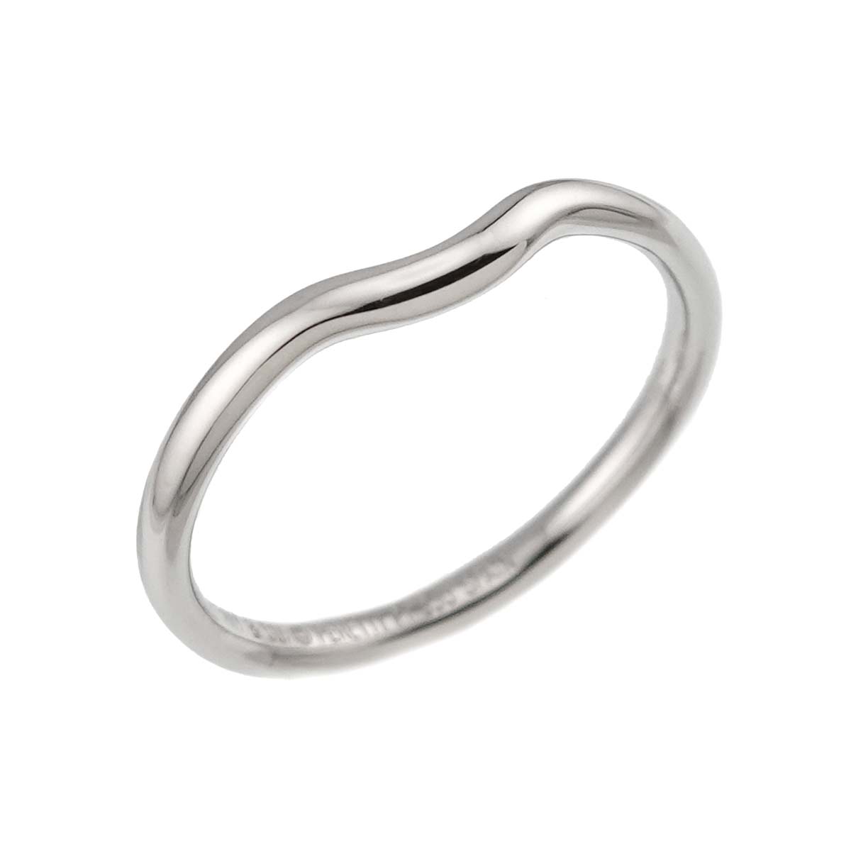 Curved Band Ring Pt Platinum size7.75-8(US)