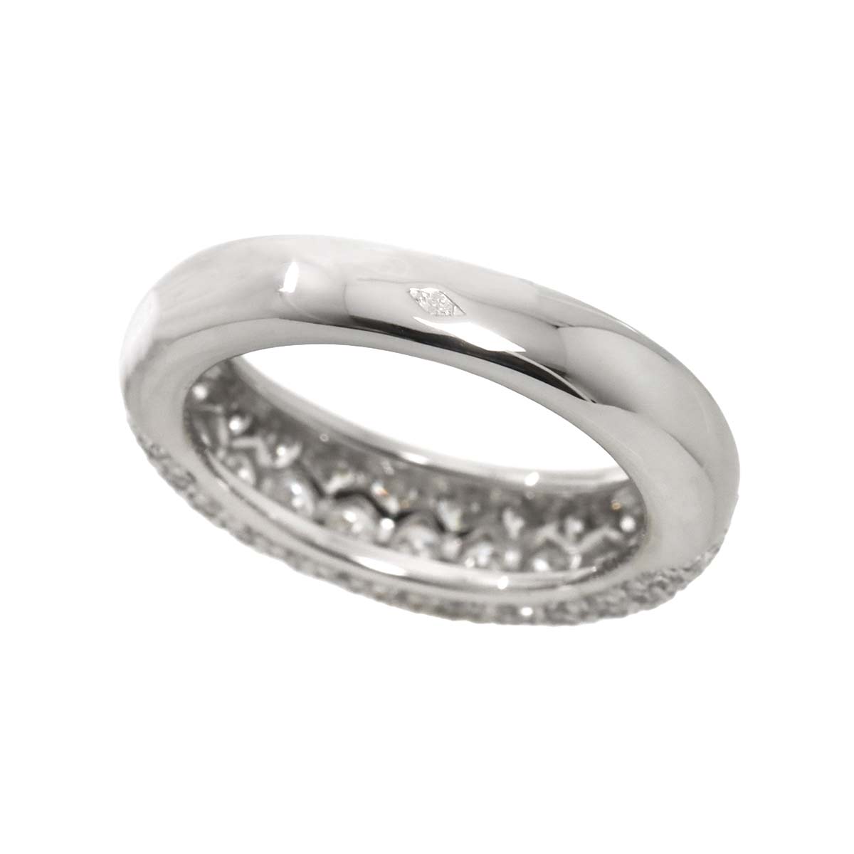 Diamond Ring 18K White Gold 750 size53 6.25-6.5(US)