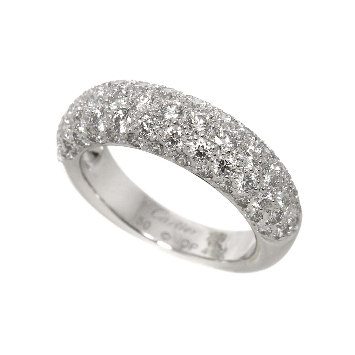 Diamond Ring 18K White Gold 750 size53 6.25-6.5(US)