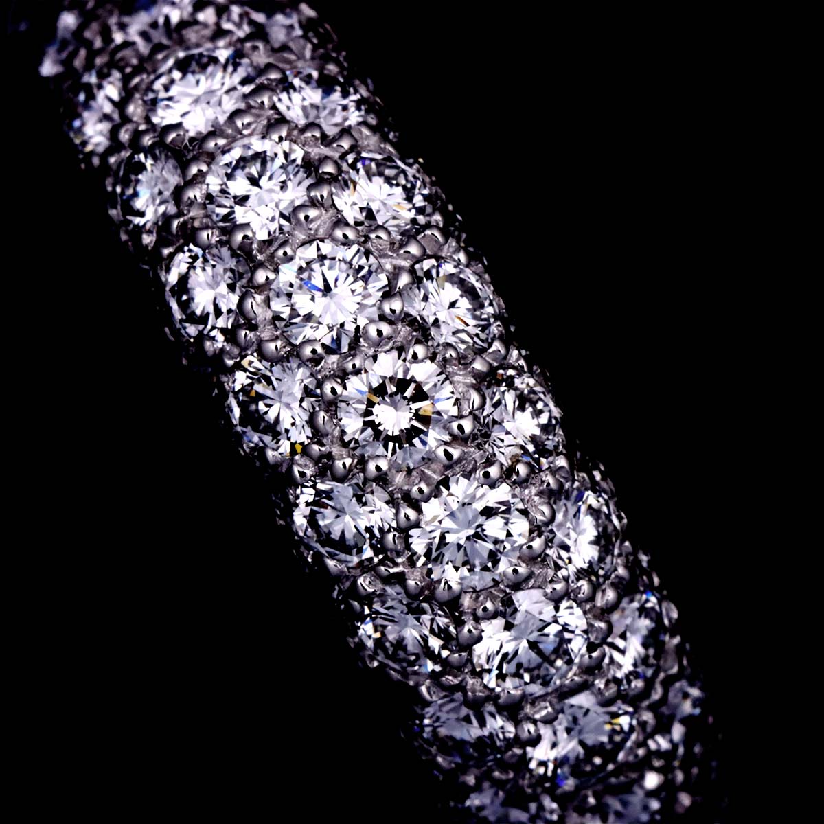 Diamond Ring 18K White Gold 750 size53 6.25-6.5(US)