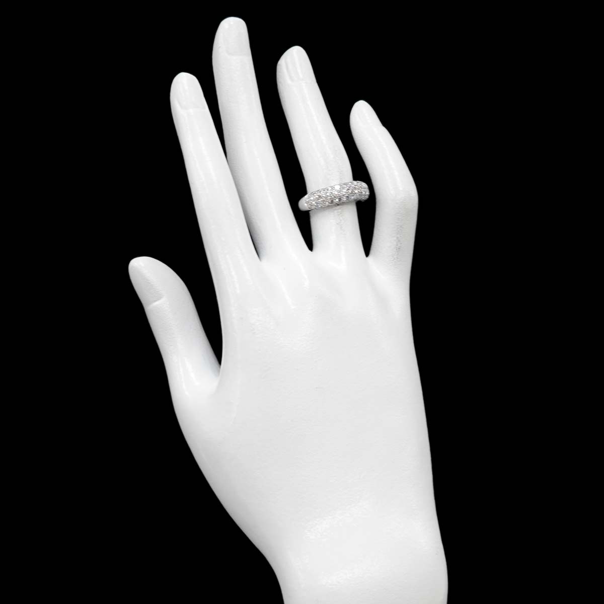 Diamond Ring 18K White Gold 750 size53 6.25-6.5(US)