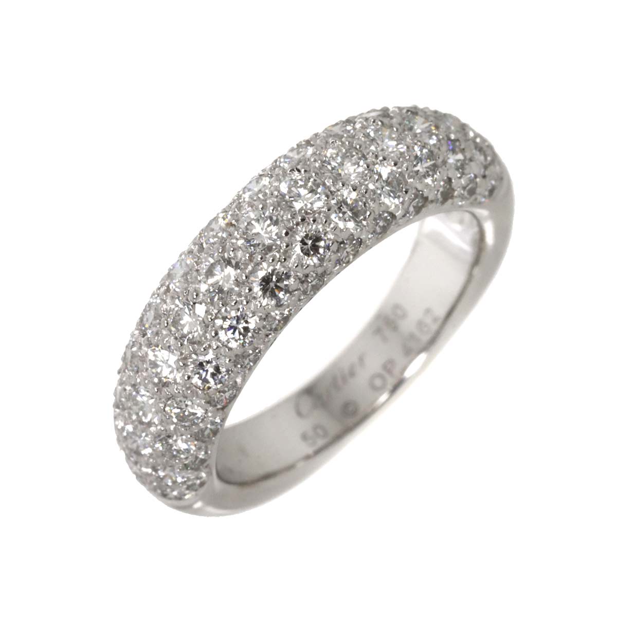 Diamond Ring 18K White Gold 750 size53 6.25-6.5(US)