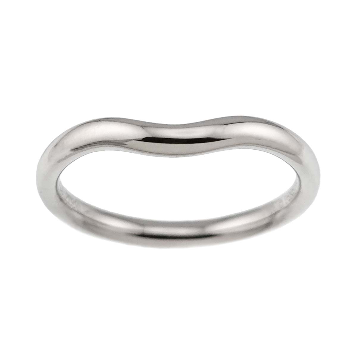 Curved Band Ring Pt Platinum size5.5-5.75(US)