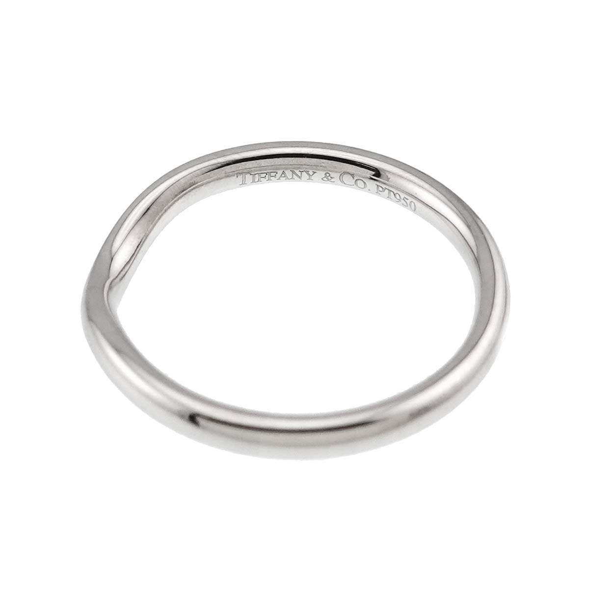 Curved Band Ring Pt Platinum size5.5-5.75(US)