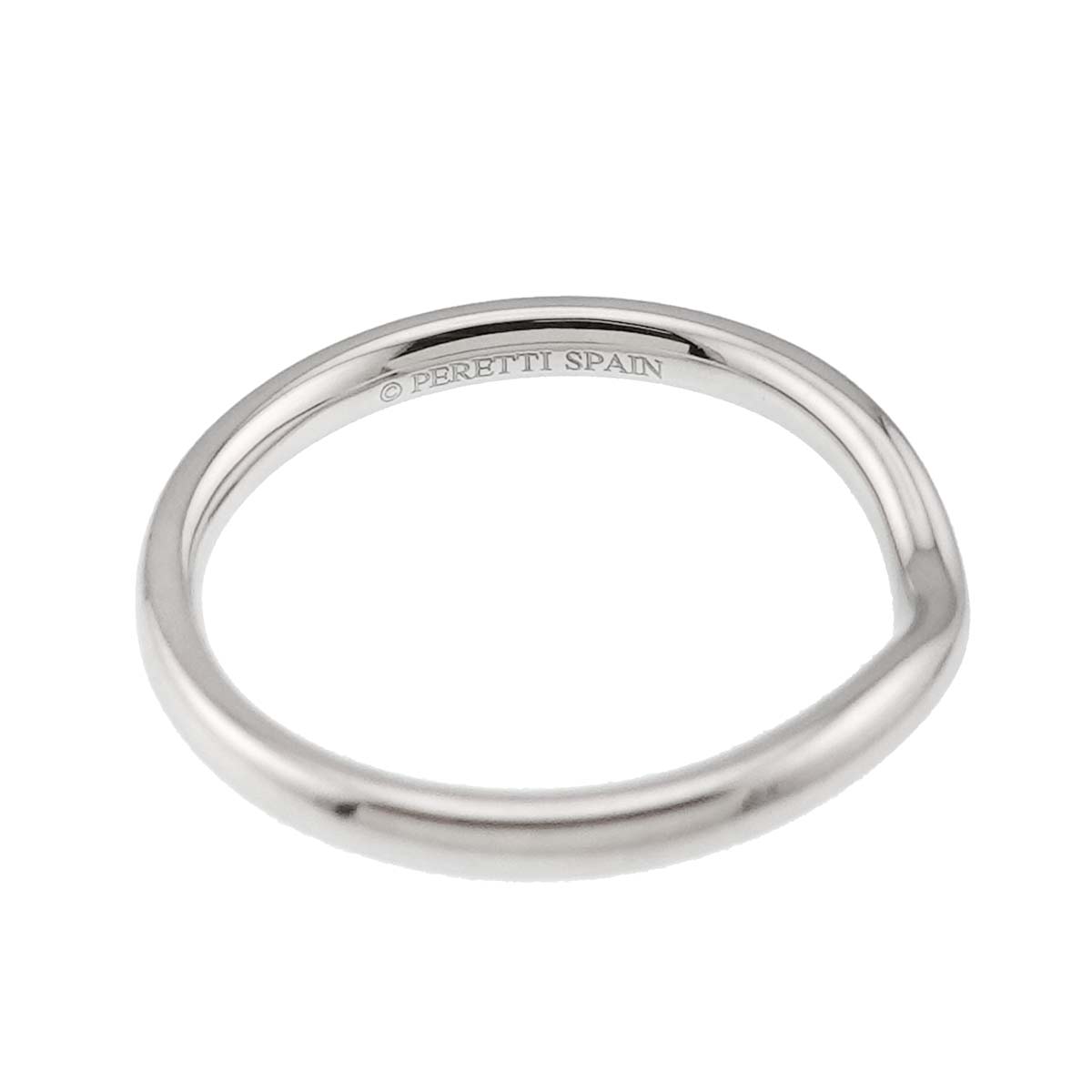 Curved Band Ring Pt Platinum size5.5-5.75(US)