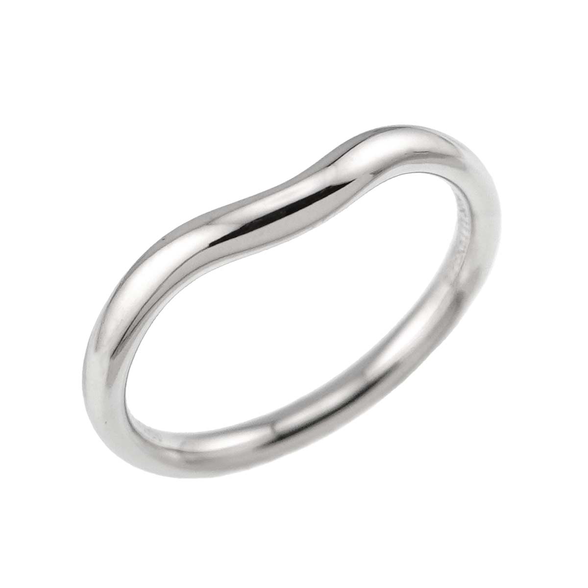 Curved Band Ring Pt Platinum size5.5-5.75(US)