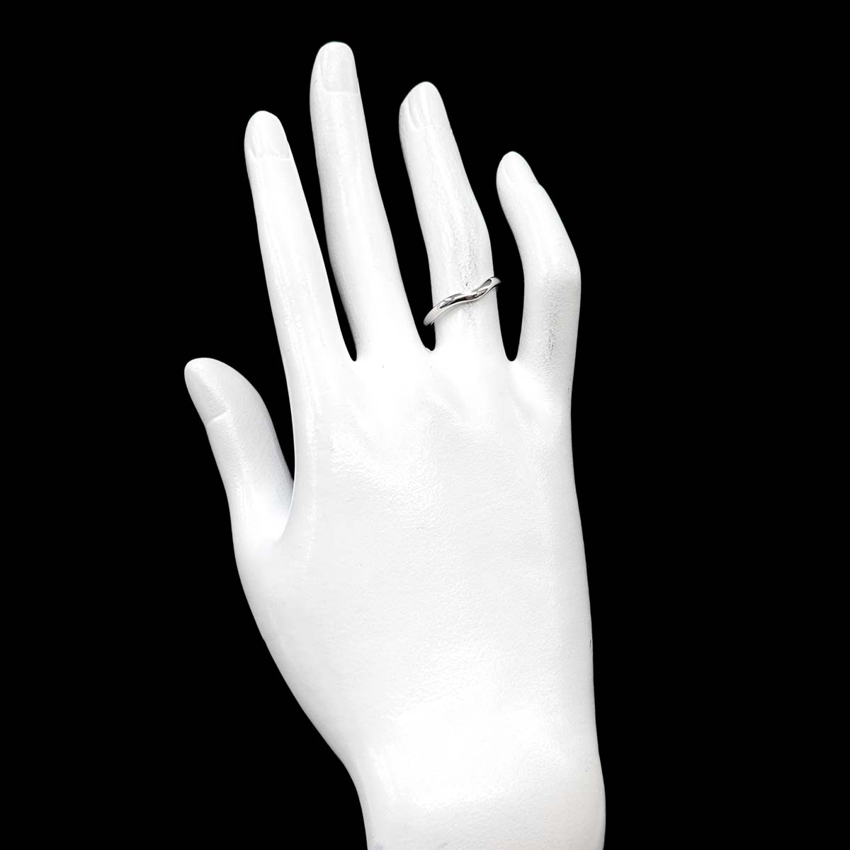Curved Band Ring Pt Platinum size5.5-5.75(US)