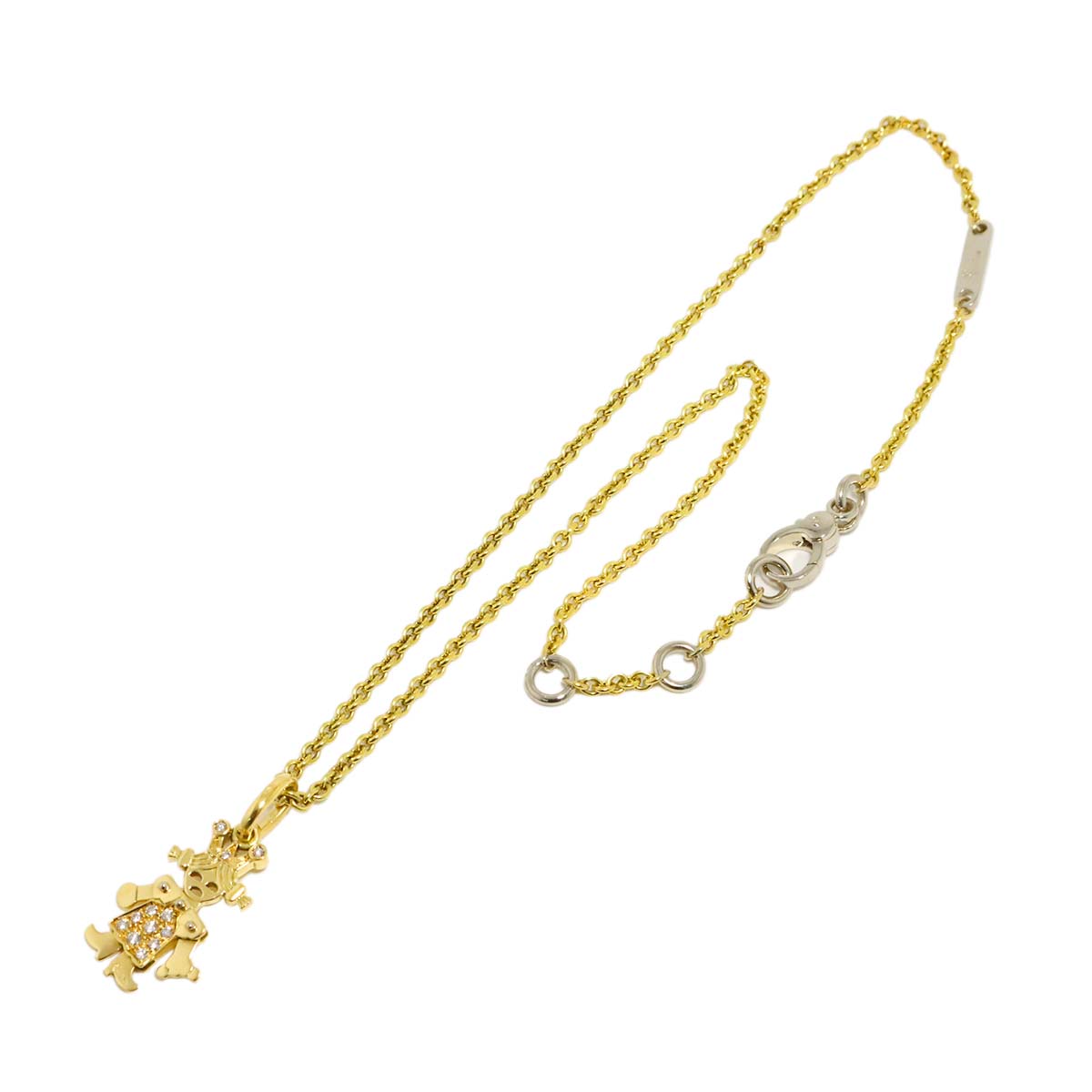 Queen Diamond Necklace 18K YG WG 750
