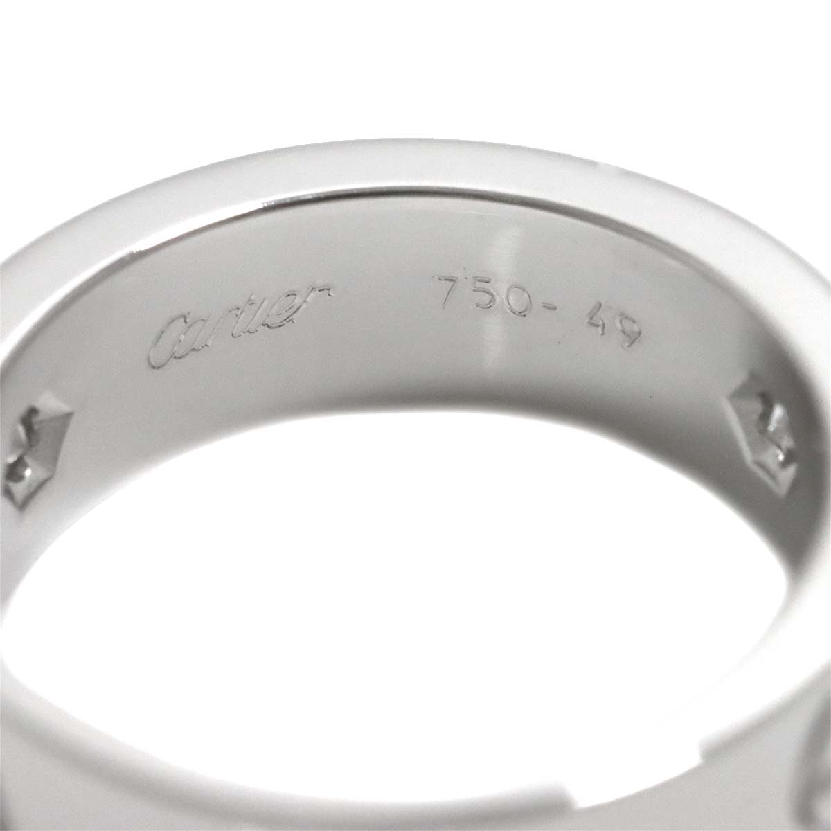 Love Ring Diamond 3P 18K White Gold 750 size49 4.5-4.75(US)