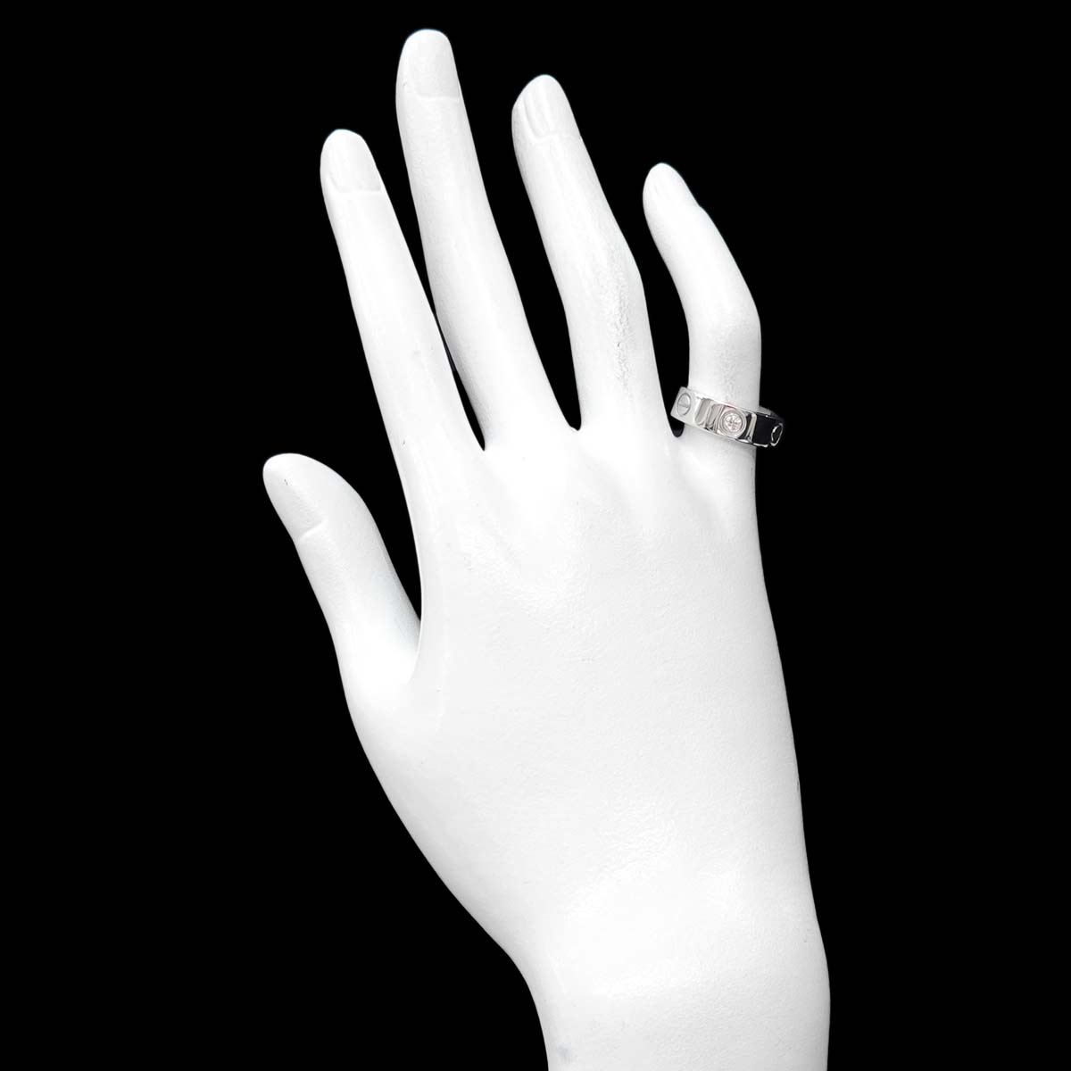 Love Ring Diamond 3P 18K White Gold 750 size49 4.5-4.75(US)