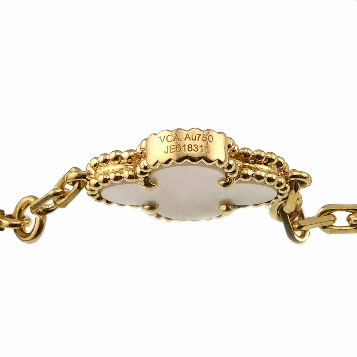 Vintage Alhambra Mother of Pearl Bracelet 18K YG 750