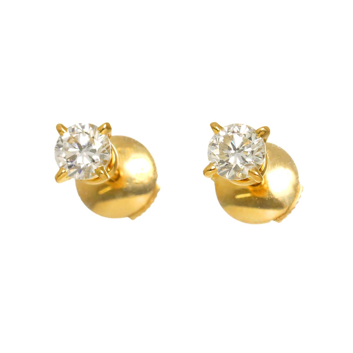 Diamond Earrings Pierced 18K YG 750