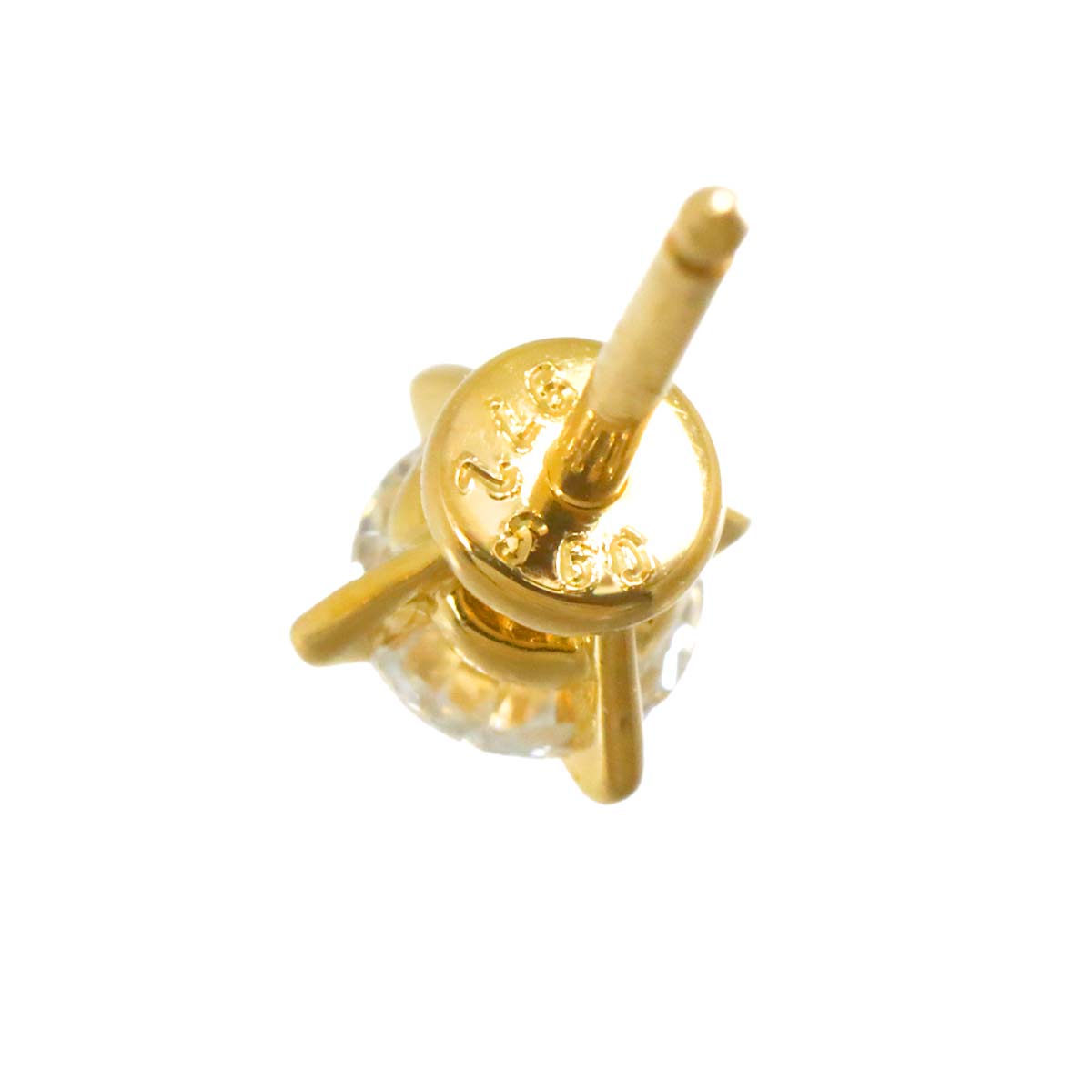 Diamond Earrings Pierced 18K YG 750