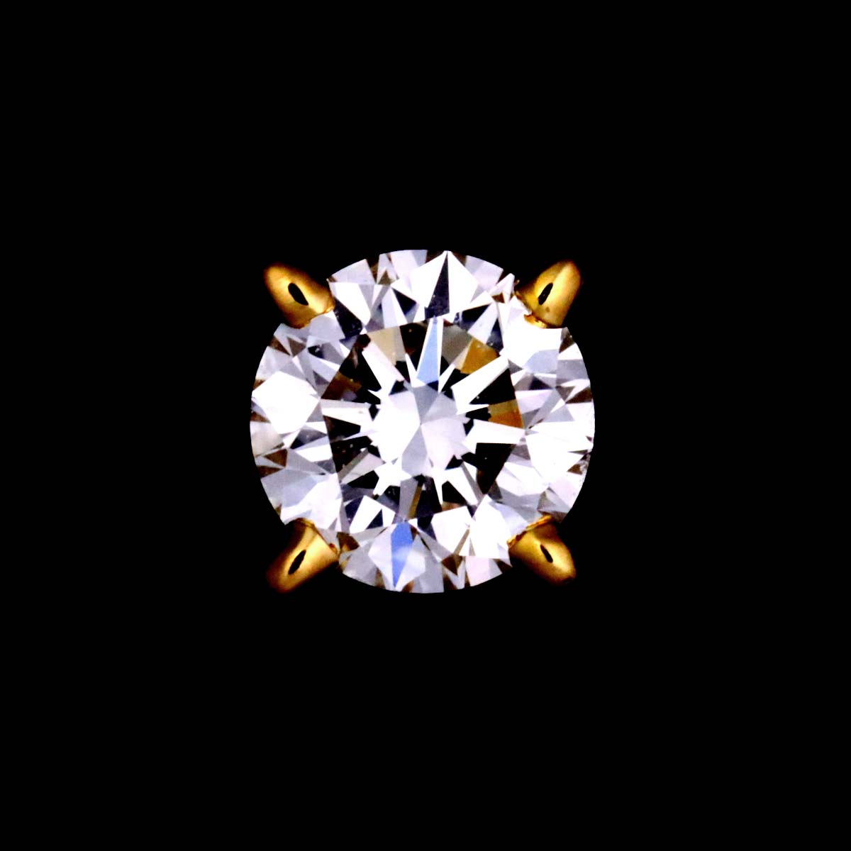 Diamond Earrings Pierced 18K YG 750