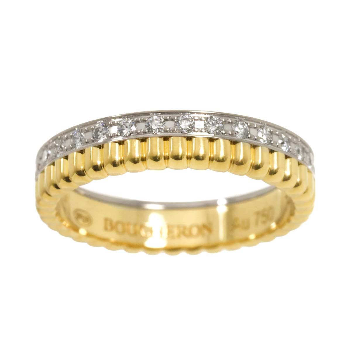 Quatre RADIANT Diamond Ring 18K YG WG 750 Size44 2.75-3(US)