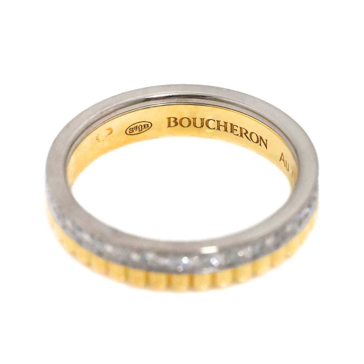Quatre RADIANT Diamond Ring 18K YG WG 750 Size44 2.75-3(US)