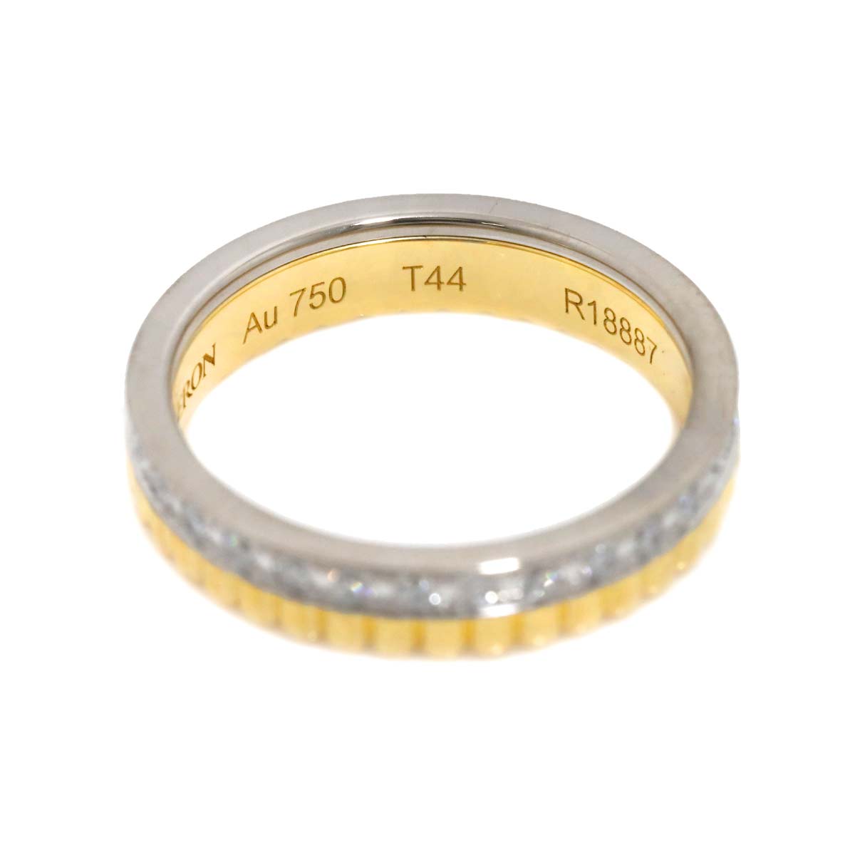 Quatre RADIANT Diamond Ring 18K YG WG 750 Size44 2.75-3(US)