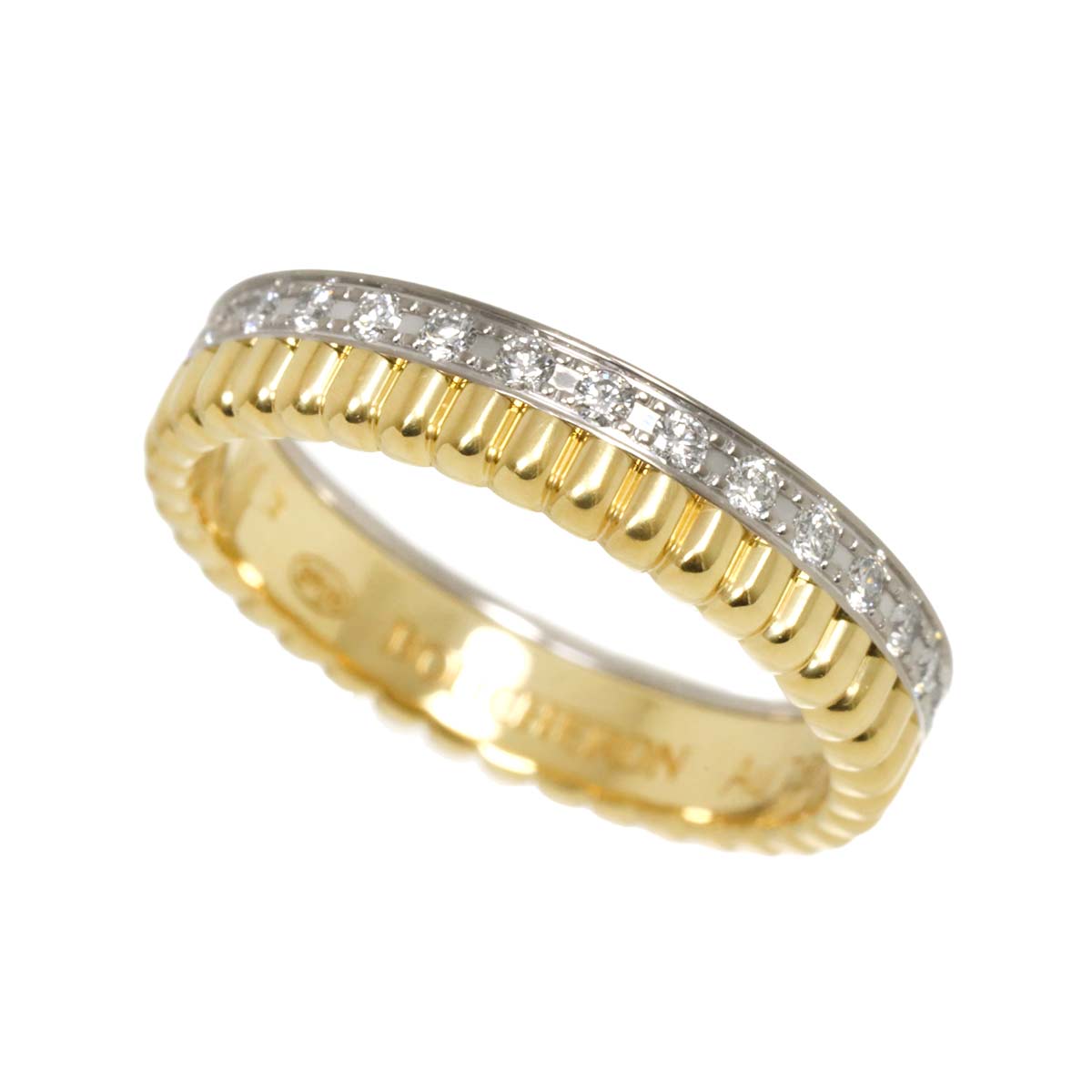 Quatre RADIANT Diamond Ring 18K YG WG 750 Size44 2.75-3(US)
