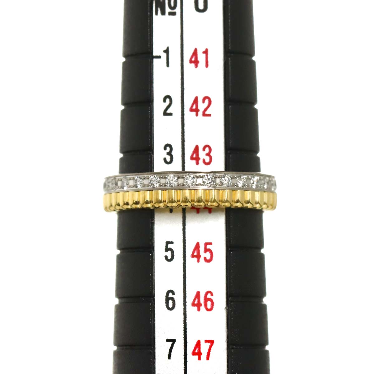 Quatre RADIANT Diamond Ring 18K YG WG 750 Size44 2.75-3(US)