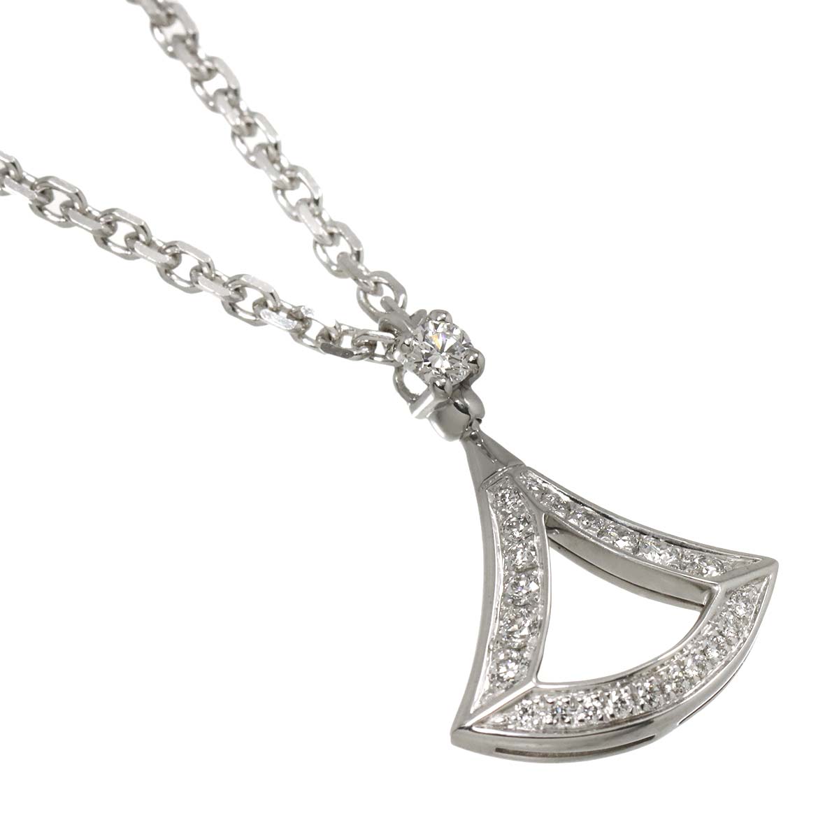 Diva Dream Diamond Necklace 18K White Gold 750