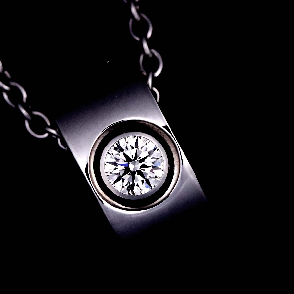 Pendentif Empreinte Diamond Necklace 18K WG 750