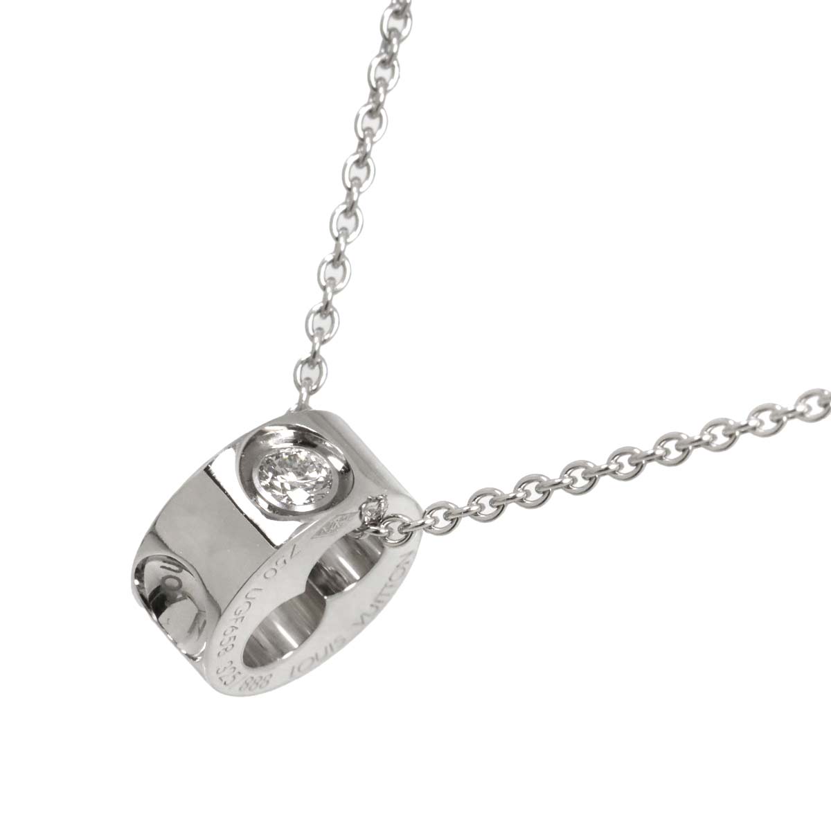 Pendentif Empreinte Diamond Necklace 18K WG 750