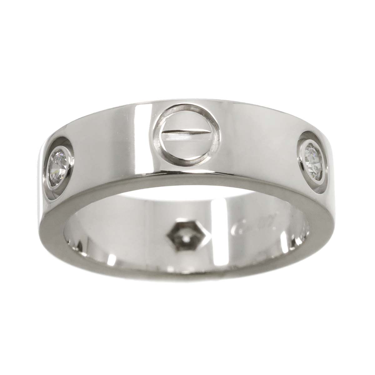 Love Ring Diamond 3P 18K White Gold 750 size49 4.5-4.75(US)