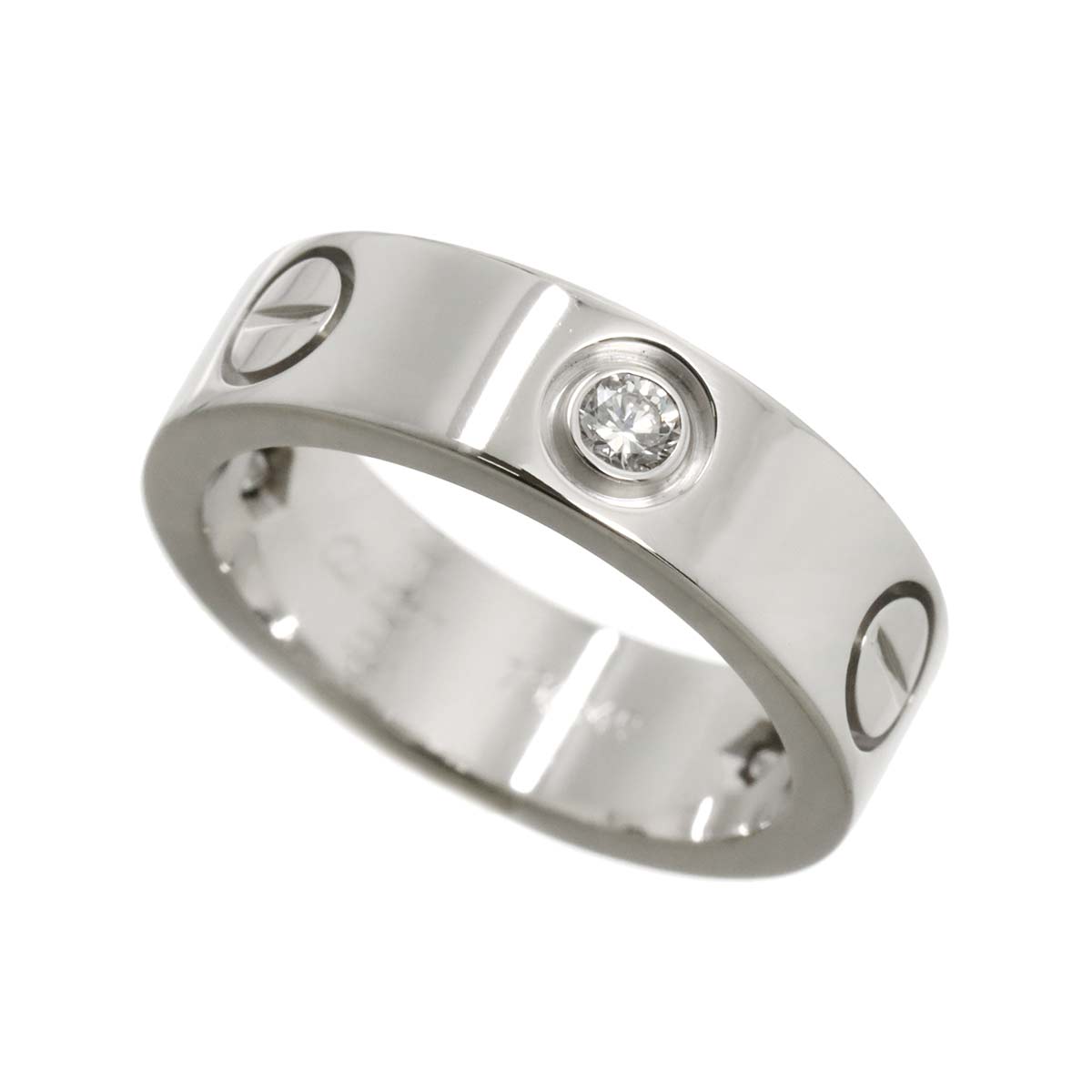 Love Ring Diamond 3P 18K White Gold 750 size49 4.5-4.75(US)