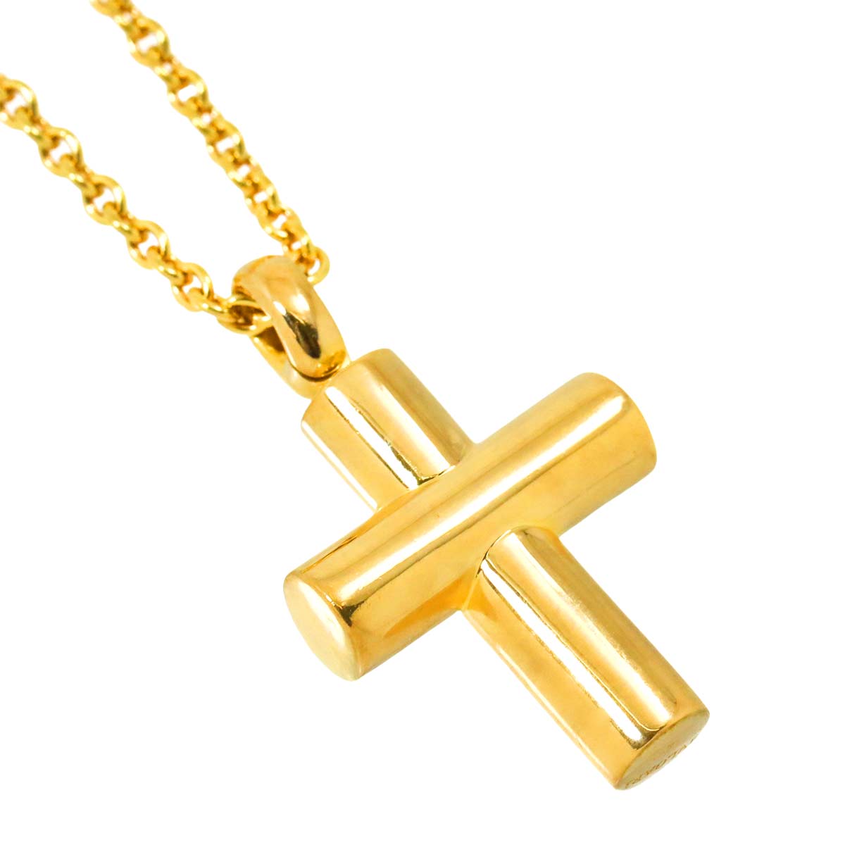 Latin Cross Necklace 18K Yellow Gold 750